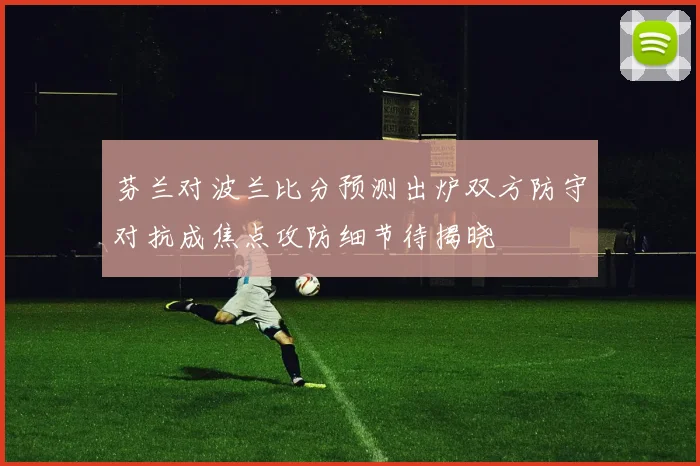 芬兰对波兰比分预测出炉双方防守对抗成焦点攻防细节待揭晓